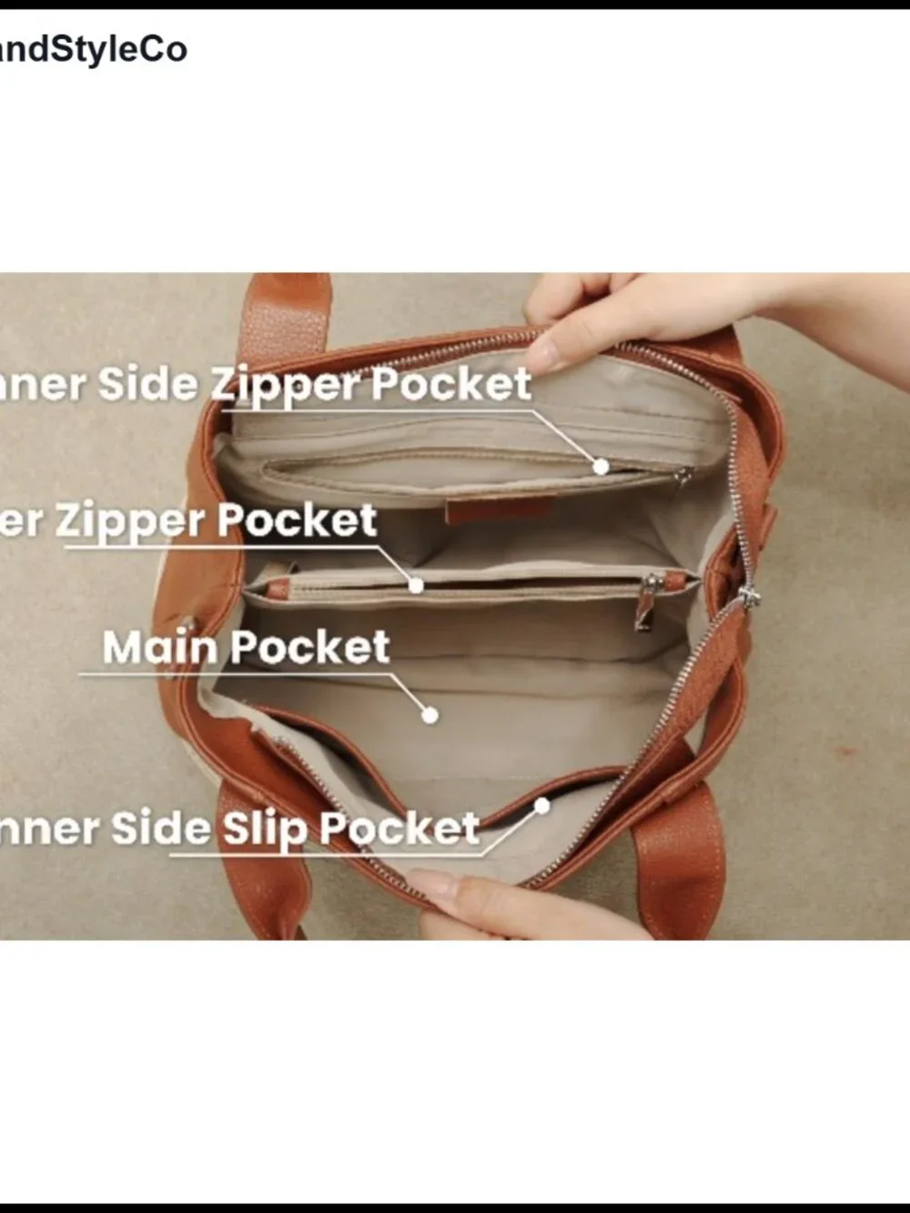 Genuine leather satchel crossbody tote with top handles